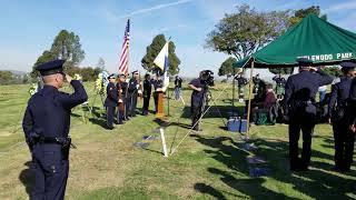 Lapd Honor Guard At 50Th Anniversary Memorial For Lapd Officer Gary Murakami