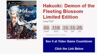 Hakuoki Demon of the Fleeting Blossom Limited Edition PSP Countdown screenshot 5
