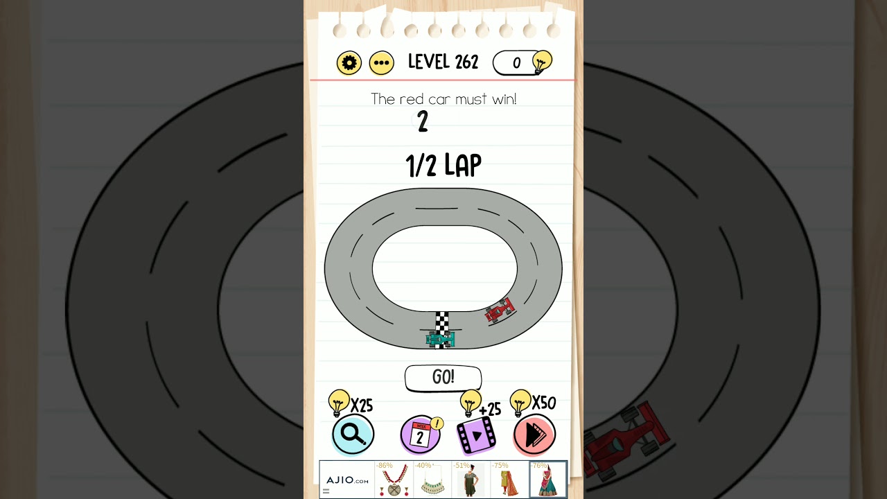 the red car must win level 262:brain test