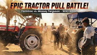 EPIC TRACTOR PULL BATTLE ! FARMTRAC VS MASSEY FERGUSON-WHO WINS? 
