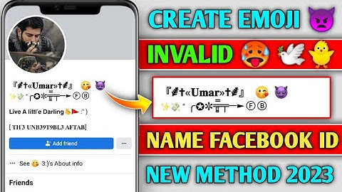 How to create emoji 💖 Name Facebook id Without Update 2023 | create unique emoji 😈 name fb id 2023