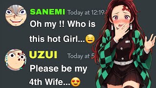 If Tanjiro turn into a Girl | Demon Slayer discord server