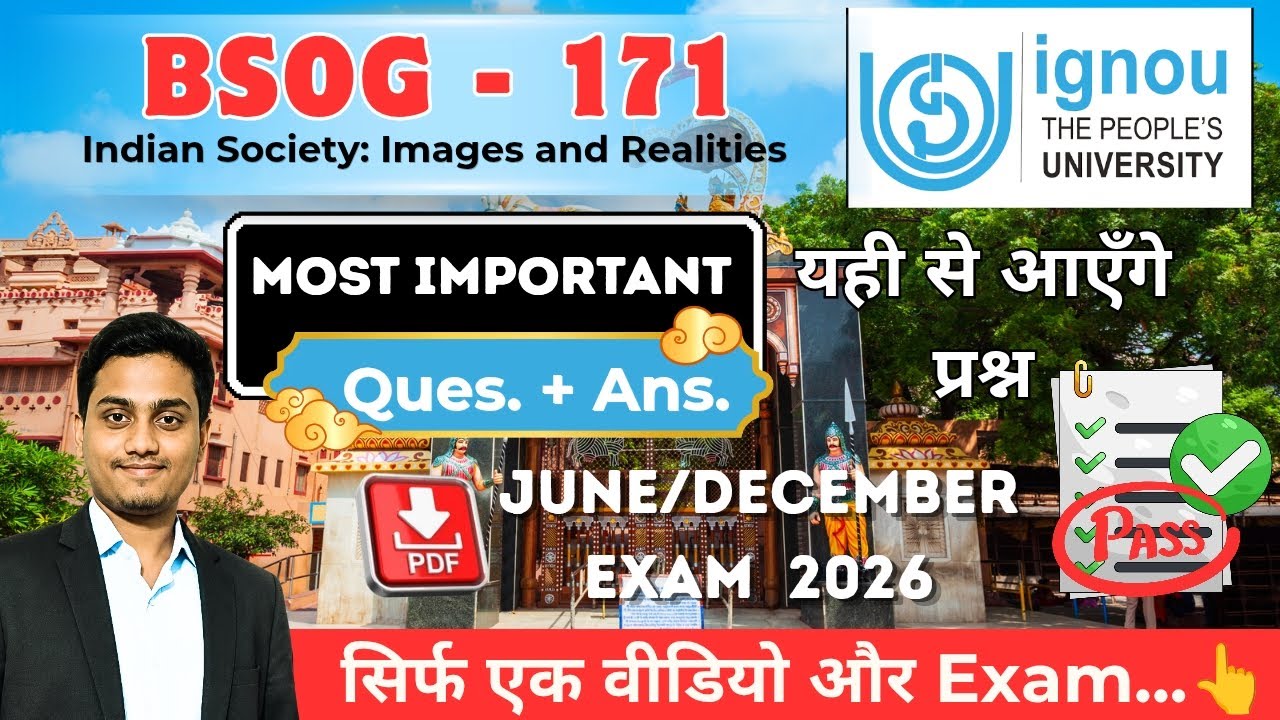 BSOG 171 | Indian Society: Images and Realities | Bsog 171 Most ...