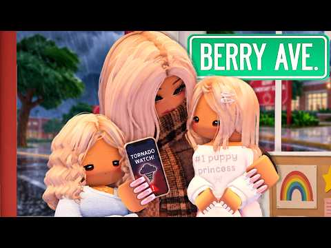 PICKING UP THE TWINS EARLY FROM SCHOOL! HUGE STORM WARNING TORNADO WATCH *VOICED* BERRY AVE ROBLOX