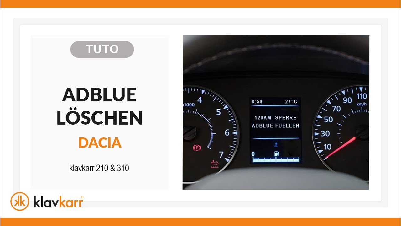 [TUTO] Adblue zurücksetzen - DACIA
