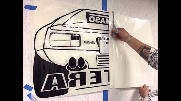 How to install large vinyl wall decal - center hinge method