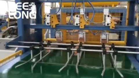 Wooden pallet leg nailer machine from Geelong machinery