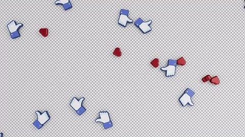 Like And Heart Icons Stock Motion Graphics