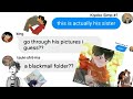 tanaka's sister steals tanaka's phone || haikyuu texts