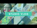 STUDIO VLOG | Desiging a Postcard Pack | Draw and Chat with Raccoons | Building my Art Website