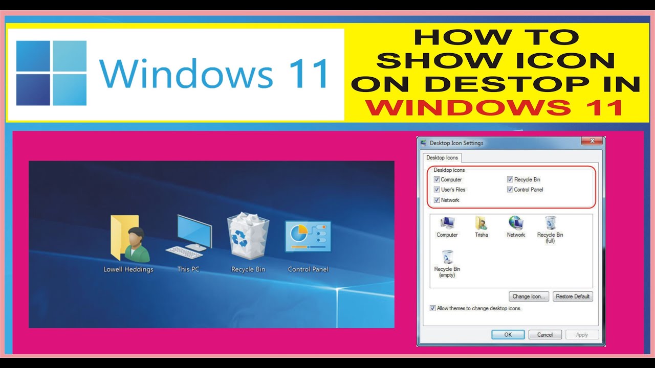 How To Show Desktop Icons In Windows 11 Show Default Desktop Icons