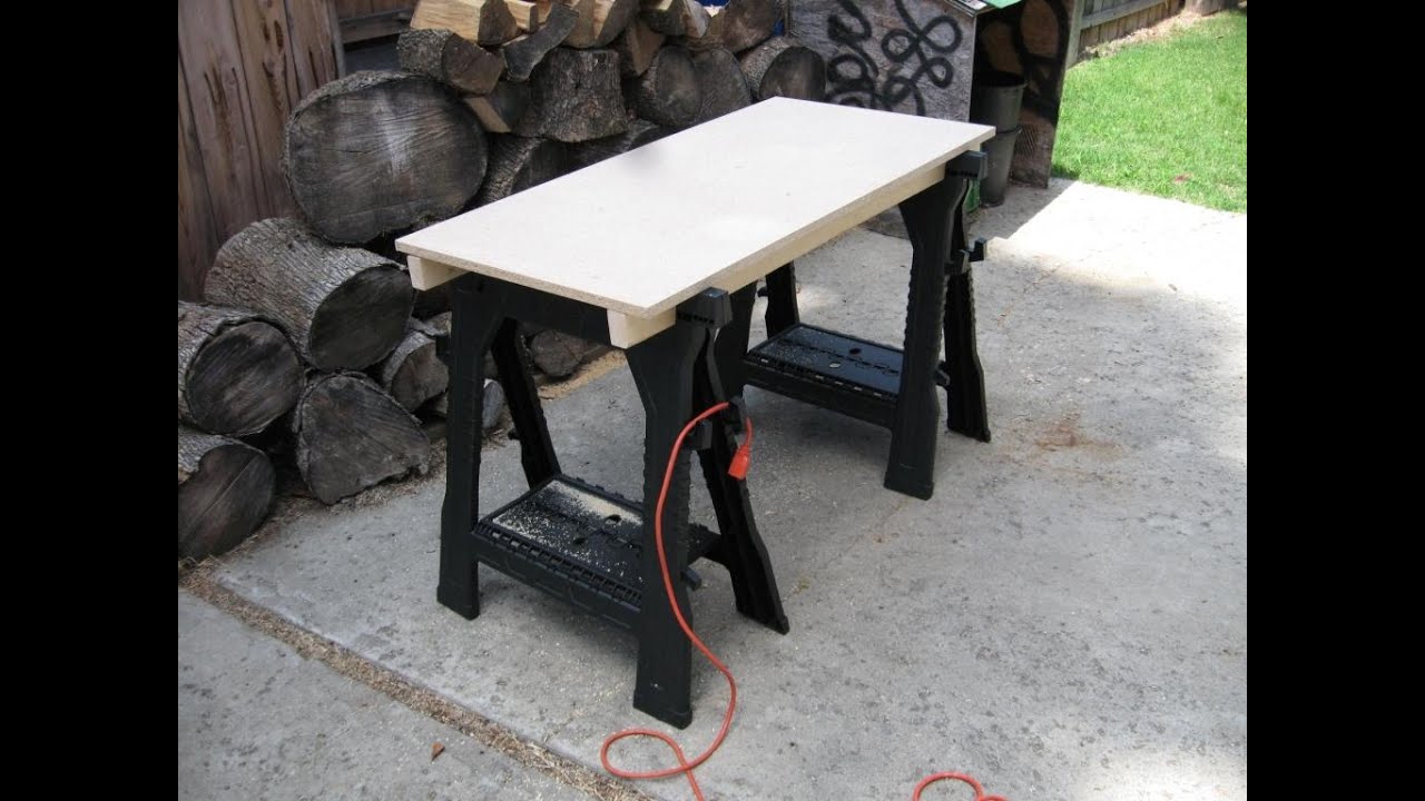 How to make a portable work bench for under $35 - YouTube