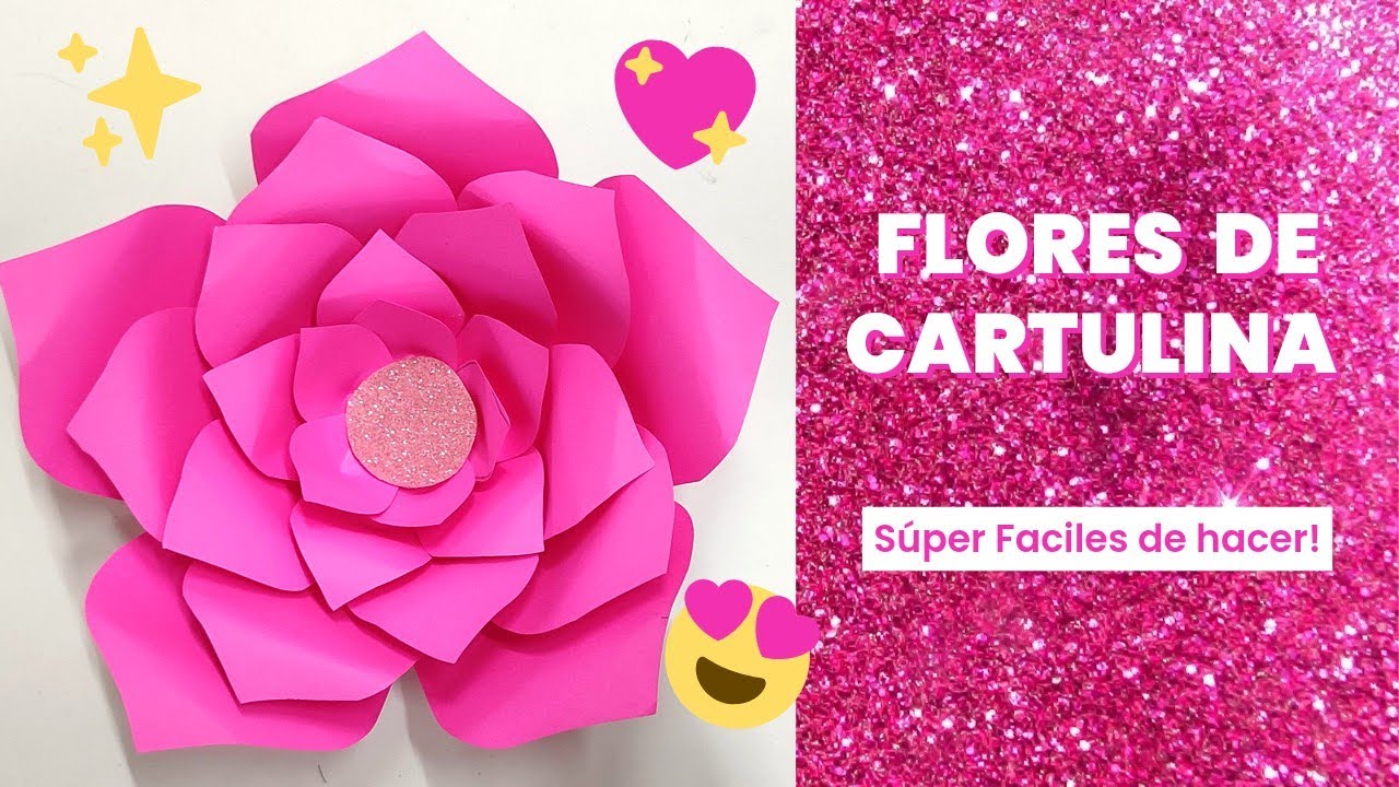 Como hacer flores en cartulina