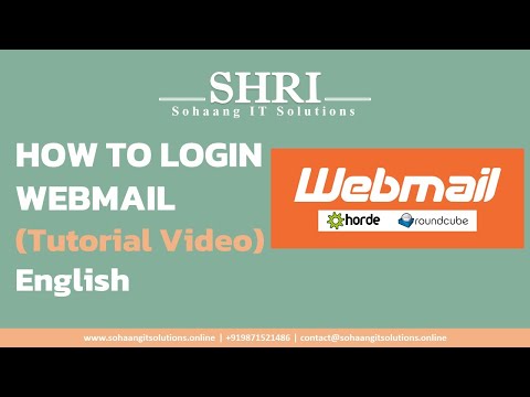 HOW TO LOGIN WEBMAIL (Tutorial Video) English | SHRI Sohaang IT Solutions