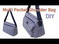 DIY Multi Pocket Shoulder Bag/Shoulder Bag Tutorial/가방만들기/Tutorial de bolsa de ombro multi bolso