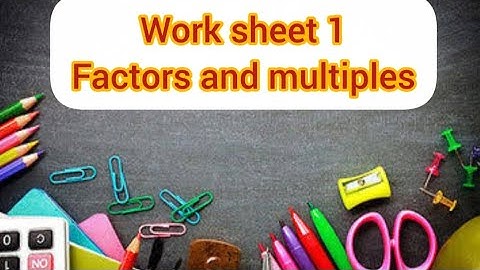 Multiples and factors class 5 worksheet 1 dav maths #maths #davmaths #class5math #class5maths #dav 