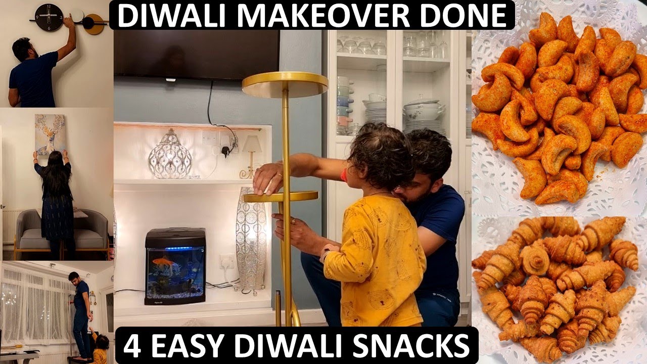 New Living Room Setup | Diwali Special Home Makerover | Easy & Quick Diwali Snacks | Homary