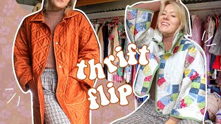 THRIFT FLIP | making dream quilt coats out of thrifted blankets ~ diy clothing | WELLLOVED