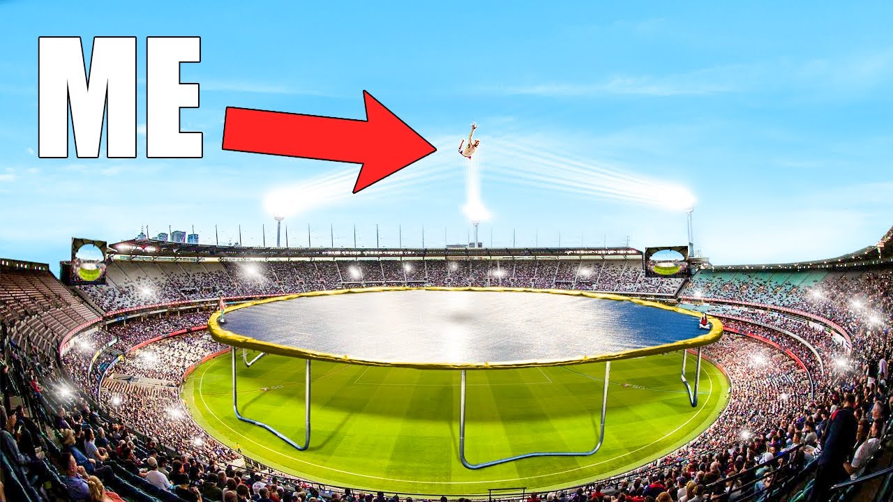 Biggest Trick on World’s BIGGEST Trampoline *Competition*