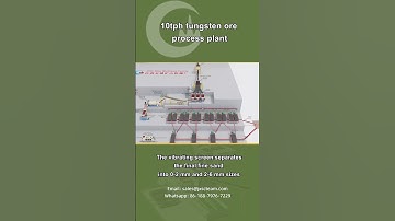 What is the final output size of a 10tph tungsten ore process plant？