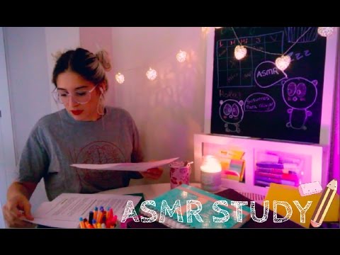 ASMR ☯ Estudia conmigo // Study with me  ((Inaudible Whispers, Paper Crinkles, Writing))