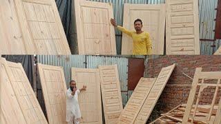 Teak wood and pinewood latest door design/ how to wooden main door design ideas/sagwan ka palla