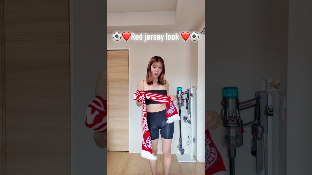 赤のユニフォームルック🟥❤️⚽️#サッカー女子#サッカー#ユニフォーム