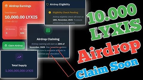 10.000 LYXIS AIRDROP⛱️Schiet op en voltooi de taak voordat het te laat is🤑Claim snel