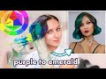 Dyeing my hair Emerald Green with Color Theory