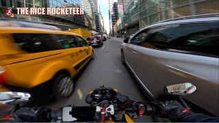 NYC Rush Hour Triborough Tour | Triumph Street Triple 765 RS In Manhattan | RR Vlog 135