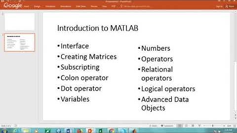Introduction to MATLAB