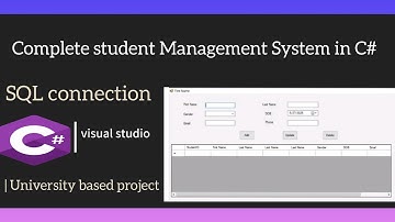How to Create a Student Management System | C# + SQL Server | university based project for Beginners