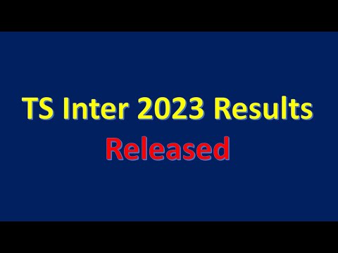 TS Intermediate results released / Inter results in Telangana / TSBIE Results / Inter results 2023