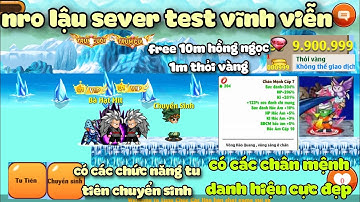 Nro lậu sever test vĩnh viễn free 10m hồng ngọc 1m thỏi vàng free danh hiệu chân mệnh siêu đẹp mắt