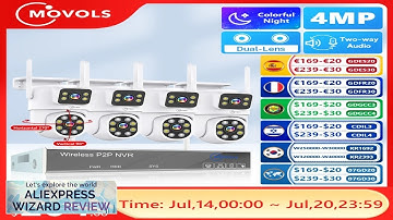 Movols H.265 3MP 5MP Wireless CCTV System Two Way Audio Waterproof PTZ Review