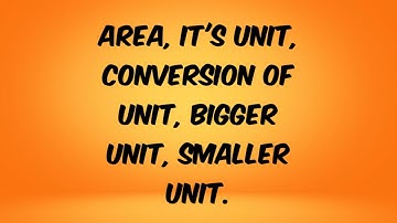 class-7th, PHYSICS||Ch-1,Area &it