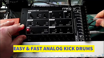 How to make a kick drum sound on a Moog Werkstatt-01 analog synthesizer