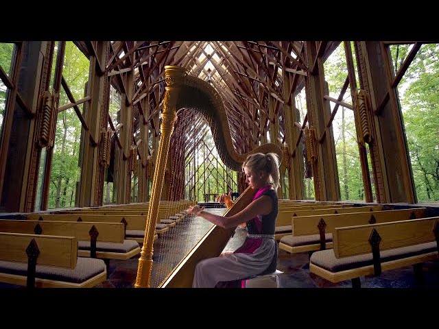 Healing Instrumentals 😌 Relaxing Hymns 😌 Harp Church Hymns 😌 Harp Music class=