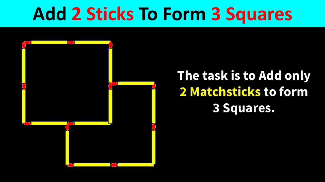 Matchstick Puzzles: IQ Test - 15 Puzzles Only Geniuses Can Fix #Puzzles ...