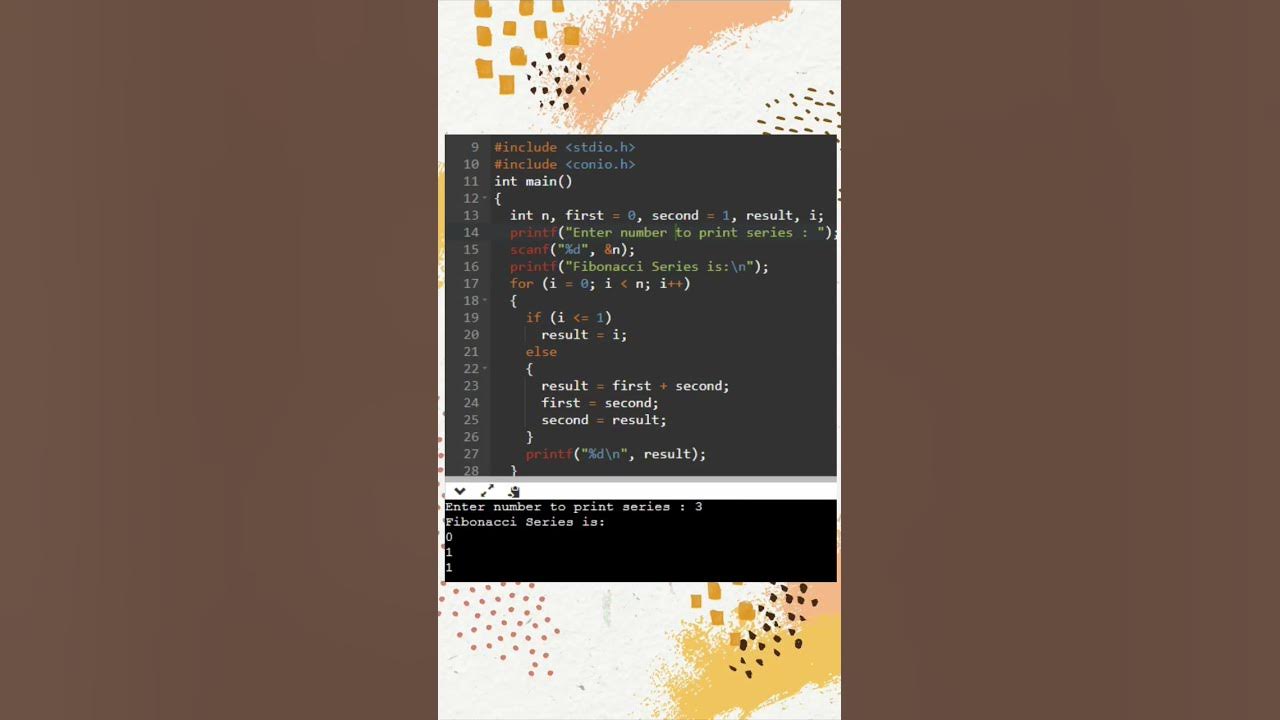 C program to print Fibonacci series // C programming // C tutorials ...
