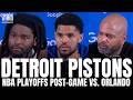 Isaiah Stewart, Tobias Harris &amp; JB Bickerstaff Respond to Detroit FACING ELIMINATION vs. Orlando