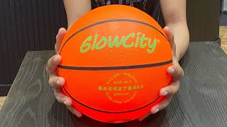 Glow city light up basketball review and demonstration