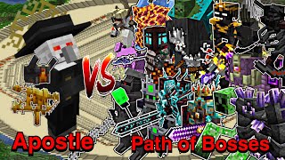 Minecraft |Mobs Battle| Updated Apostle VS Path of Bosses