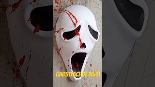 Máscara do GHOSTFACE de PAPEL MACHÊ #papelmache #mask #diy #ghostface #scream #ytshorts