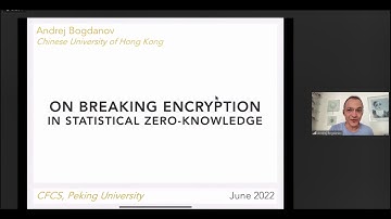 Andrej Bogdanov, On Breaking Encryption with a Statistical Zero-knowledge Oracle