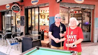 Thomas King Benidorm Pool  Legend Wins €50 Frame Against Sharon Colman With A Magic Black