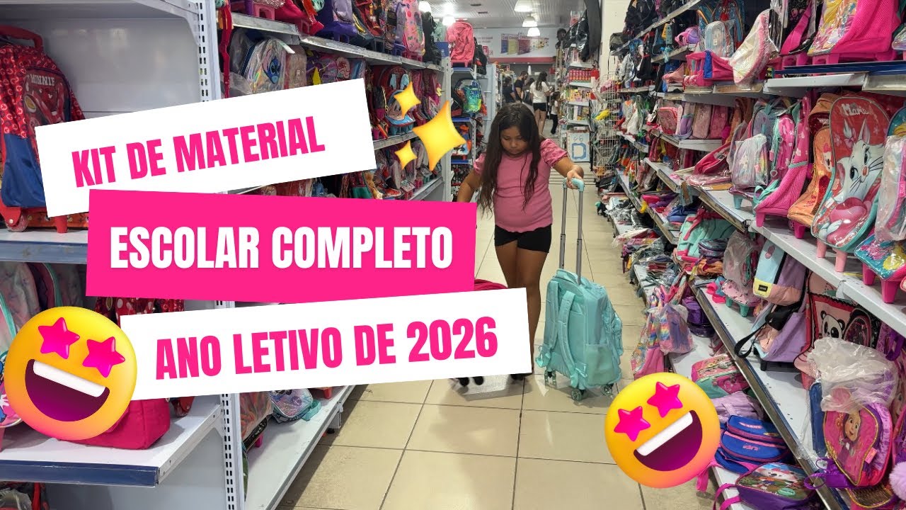Kit material escolar completo para o ano letivo