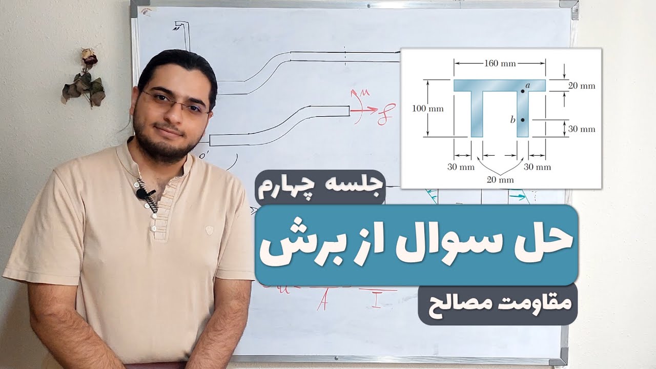 حل سوال برش از کتاب بیرجانسون-مقاومت مصالح-جلسه 4