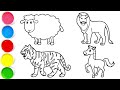Draw AMAZING Animals in Minutes Sheep, Lion, Tiger, Zebra!