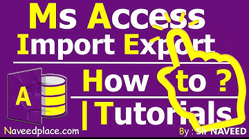 Ms Access Tutorials | Import And Export Tutorials